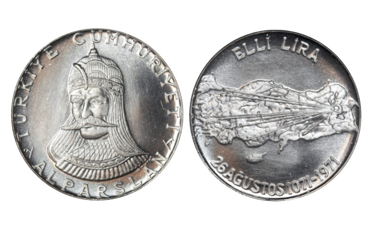 Turquía 50 Lira 1971 900 Aniversario Batalla de Malazgirt PROOF