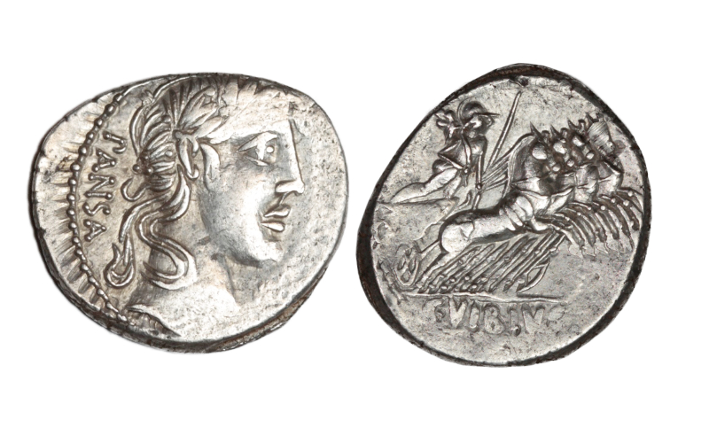 Caius Vibius Pansa Denario 90a.C. Roma MBC+