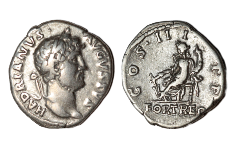 Adriano Denario 129-130 d.C. Roma MBC