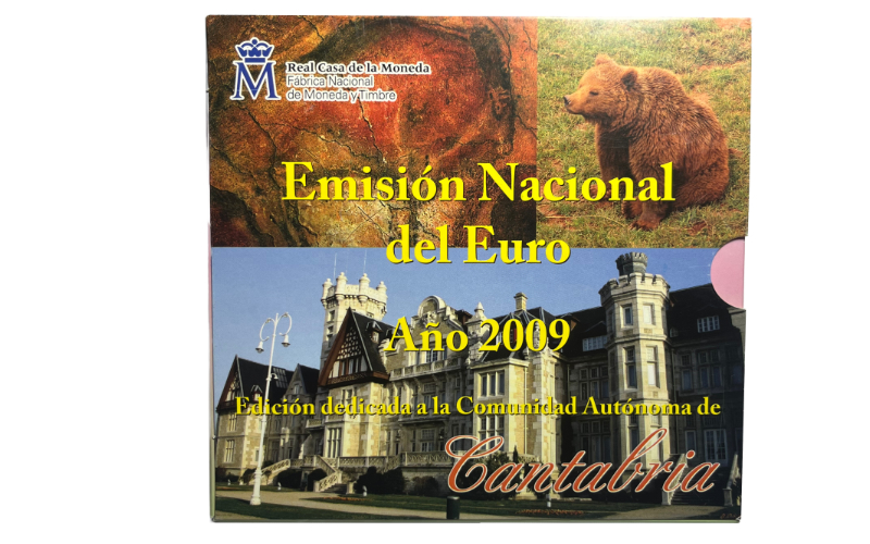 España Cartera Oficial Euros 2009 Cantabria BU