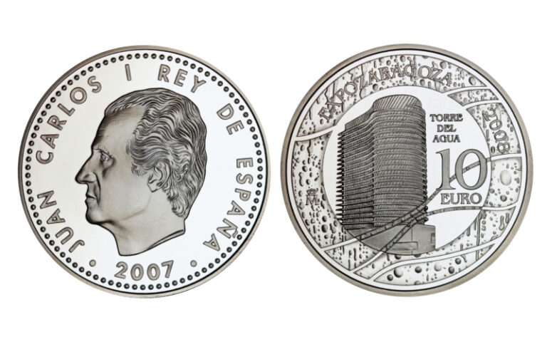 España 10 Euros 2007 Expo de Zaragoza - Torre del Agua PROOF