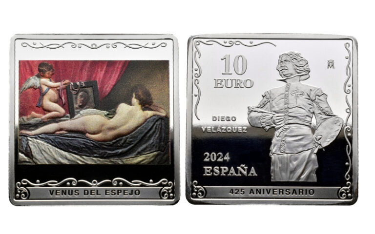 España 10 Euros (1oz. 999) 2024 425 Aniversario Diego Velázquez "Venus del Espejo" PROOF