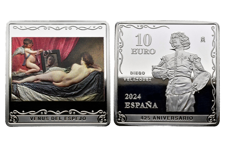 España 10 Euros (1oz. 999) 2024 425 Aniversario Diego Velázquez "Venus del Espejo" PROOF
