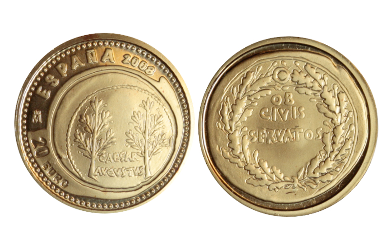 España 20 Euros Oro (1,24g 999,9) 2008 Joyas Numismáticas - Áureo PROOF