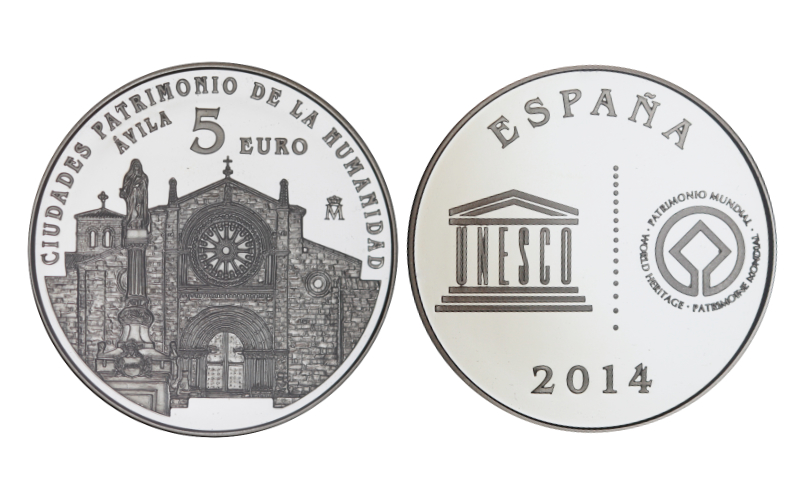 España 5 Euros 2014 Ciudades Patrimonio de la Humanidad - Ávila PROOF