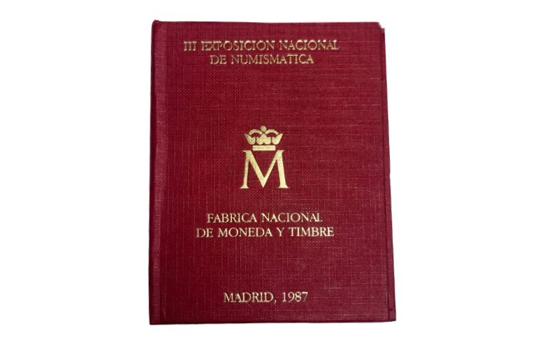España Estuche 2 Valores y Medalla 1987 III Exposición Nacional de Numismática SC