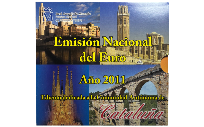 España Cartera Oficial Euros 2011 Cataluña BU