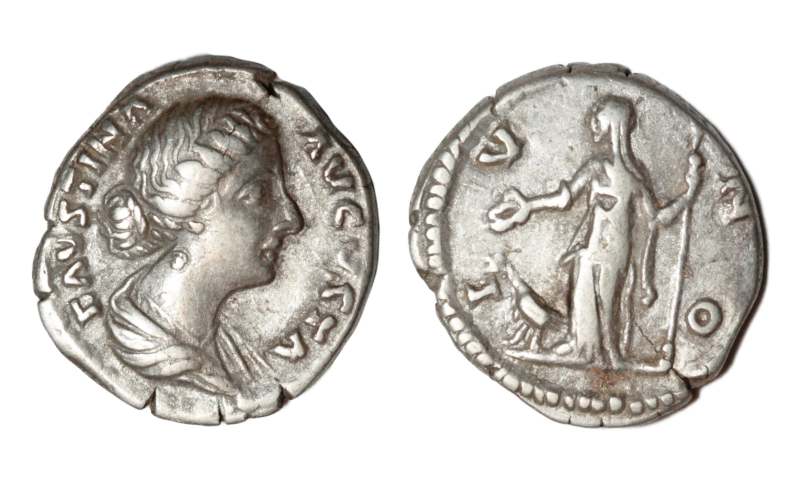 Faustina II Denario 161-176 d.C. Roma MBC