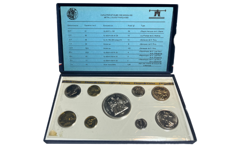 Francia Estuche 9 Valores 1978 Monnaie De Paris FDC