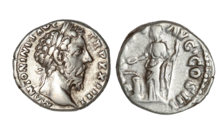 Marco Aurelio Denario 169-170 d.C. Roma MBC+/MBC-