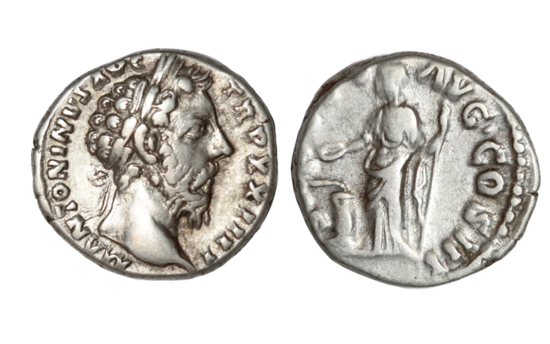 Marco Aurelio Denario 169-170 d.C. Roma MBC+/MBC-